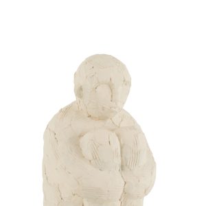 J-Line decoratie Figuur Zittend – cement – wit – large J-Line decoratie Figuur Zittend – cement – wit – large