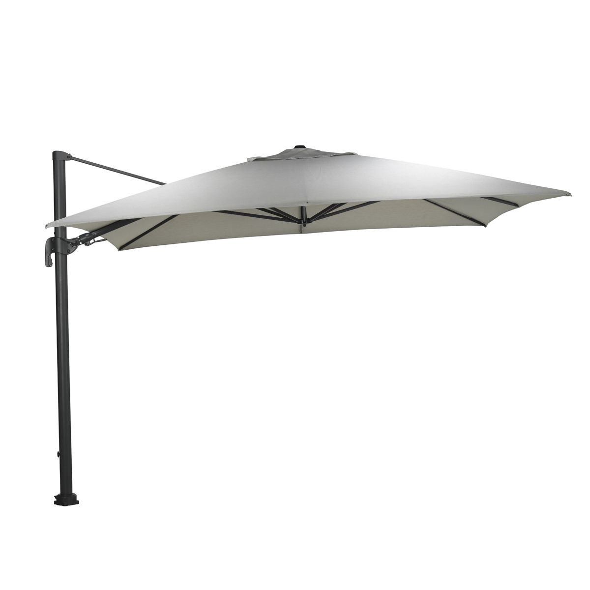 Hawaii Big Pole II parasol - 350x350 cm - carbon black - royal zand