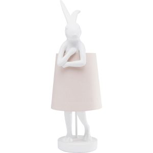 Kare Design tafellamp Animal – konijn – 50cm – wit en roze
