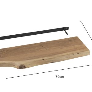 J-Line wandplank Gerard – hout – naturel – small