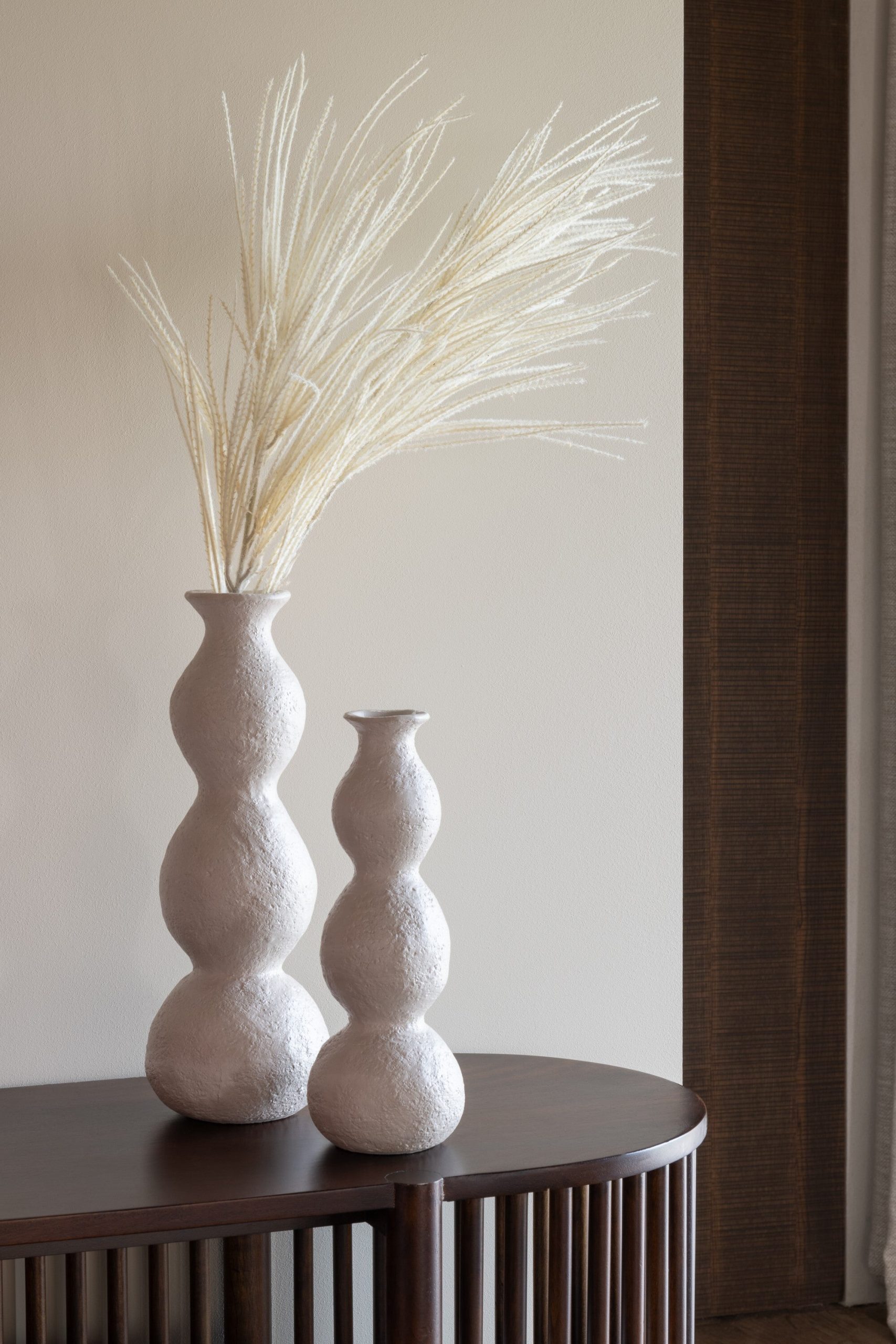 J-Line kandelaar Olina - keramiek - creme - small