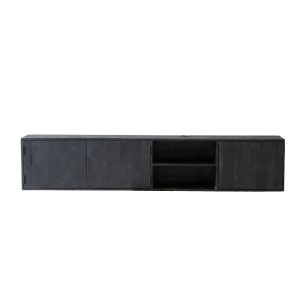Giga Meubel Tv-Meubel Zen – IJzer/Mangohout – Zwart – 200cm