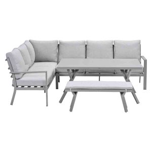 Garden Impressions lounge dining set Senja valley sand – 4-delig – lin