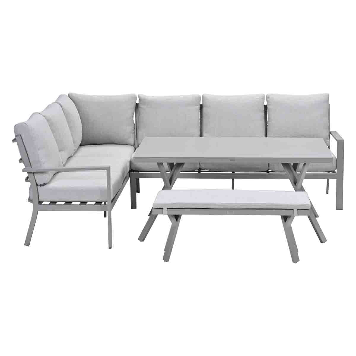 Garden Impressions lounge dining set Senja valley sand - 4-delig - lin