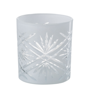 J-Line windlicht Santorini – glas – wit – small – 4 stuks J-Line windlicht Santorini – glas – wit – small – 4 stuks