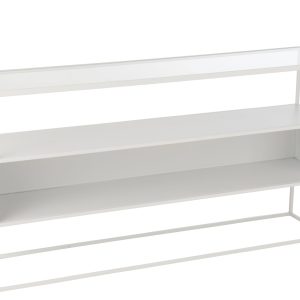 J-Line console Vierkant – metaal/glas – wit