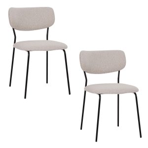 Housecraft Living Leah Eetkamerstoelen Off White/ Gebroken wit – Set v