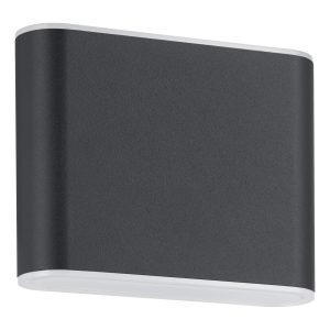 EGLO wandlamp buiten Grutti – led – 11,5 cm – antraciet