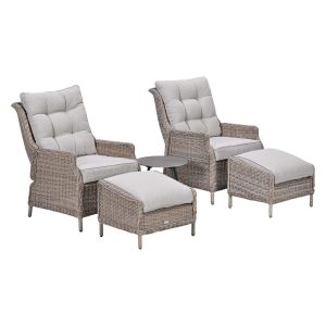 Garden Impressions Loungestoelen Santa incl. voetenbank Garden Impressions Loungestoelen Santa incl. voetenbank