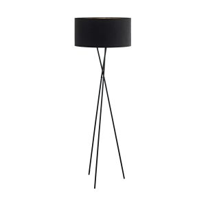EGLO vloerlamp Fondachelli – e27 – 151,5 cm – zwart/koper