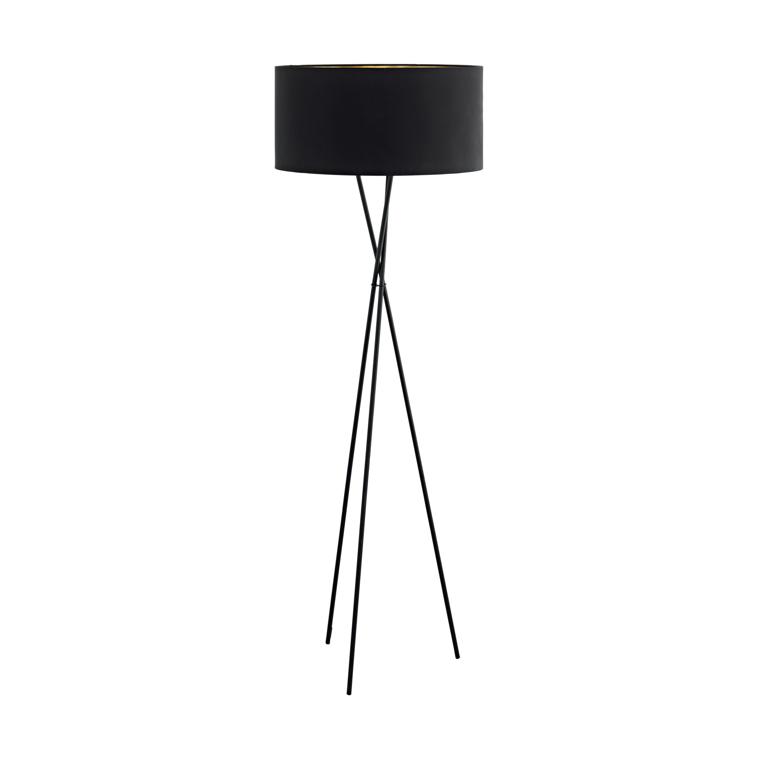 EGLO vloerlamp Fondachelli - e27 - 151,5 cm - zwart/koper