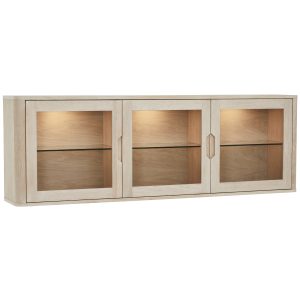 Furnhouse 3-deurs wandkast Nyborg – Witte olie – MDF, Eikenfineer, Gla Furnhouse 3-deurs wandkast Nyborg – Witte olie – MDF, Eikenfineer, Gla