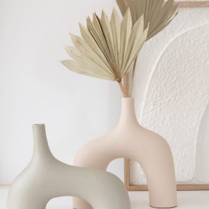 J-Line vaas Camille – aluminium – beige – 75 cm hoog J-Line vaas Camille – aluminium – beige – 75 cm hoog