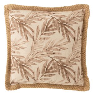 J-Line kussen Blad – polyester – beige J-Line kussen Blad – polyester – beige