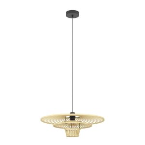 EGLO hanglamp Lydney – e27 – ø 57 cm – zwart/bruin