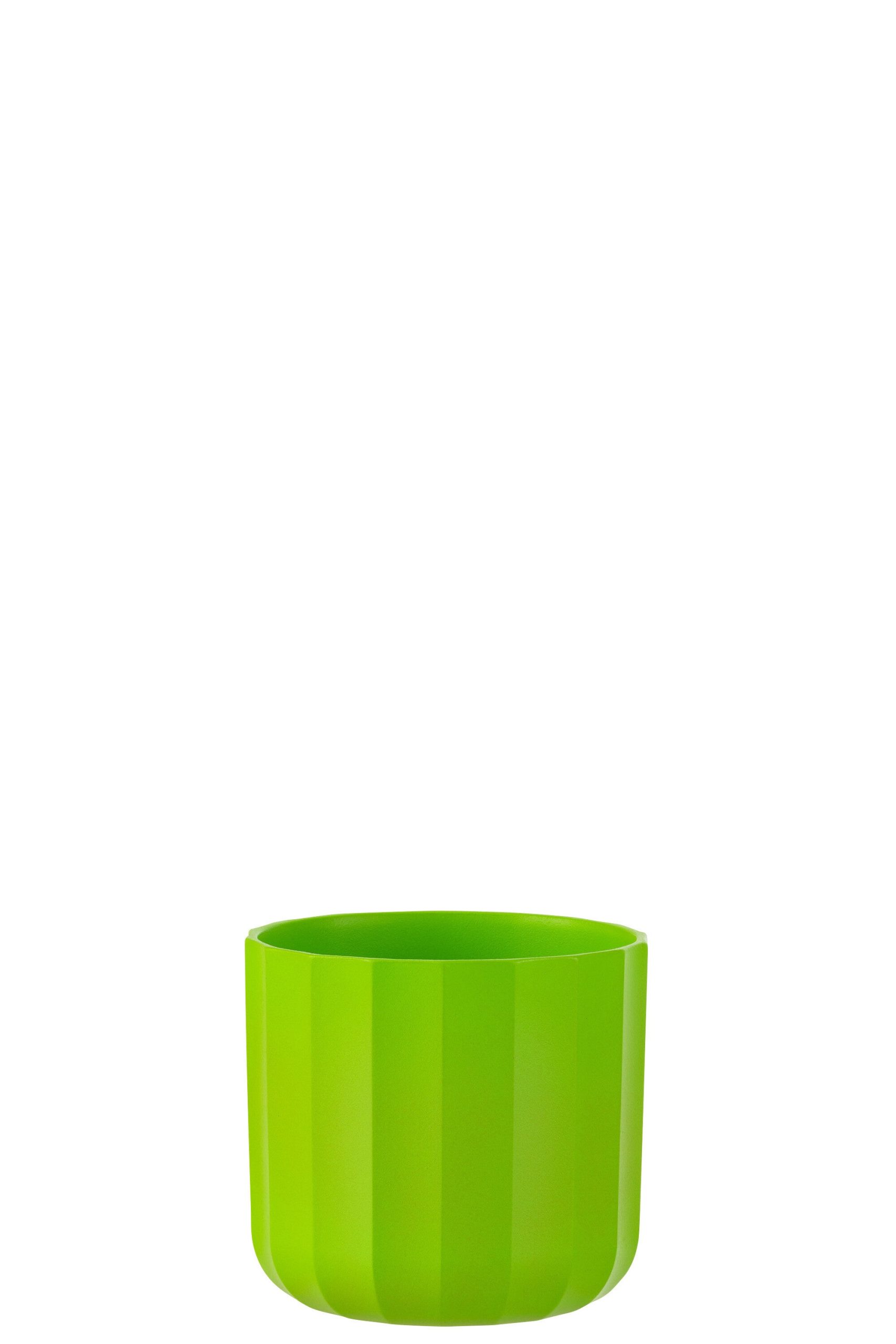 J-Line bloempot Summer - keramiek - groen - small - 3 stuks - Ø 13.5 c