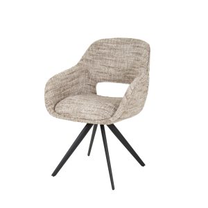 Giga Meubel Eetkamerstoel Spring Eagle – Zand – Draaibaar – Set van 2 Giga Meubel Eetkamerstoel Spring Eagle – Zand – Draaibaar – Set van 2