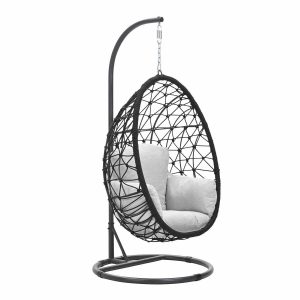Garden Impressions hangstoel Panama swing egg- rope zwart