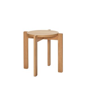 Hübsch kruk Always – mdf/okernfineer/eikenhout – ø45xh42cm Hübsch kruk Always – mdf/okernfineer/eikenhout – ø45xh42cm