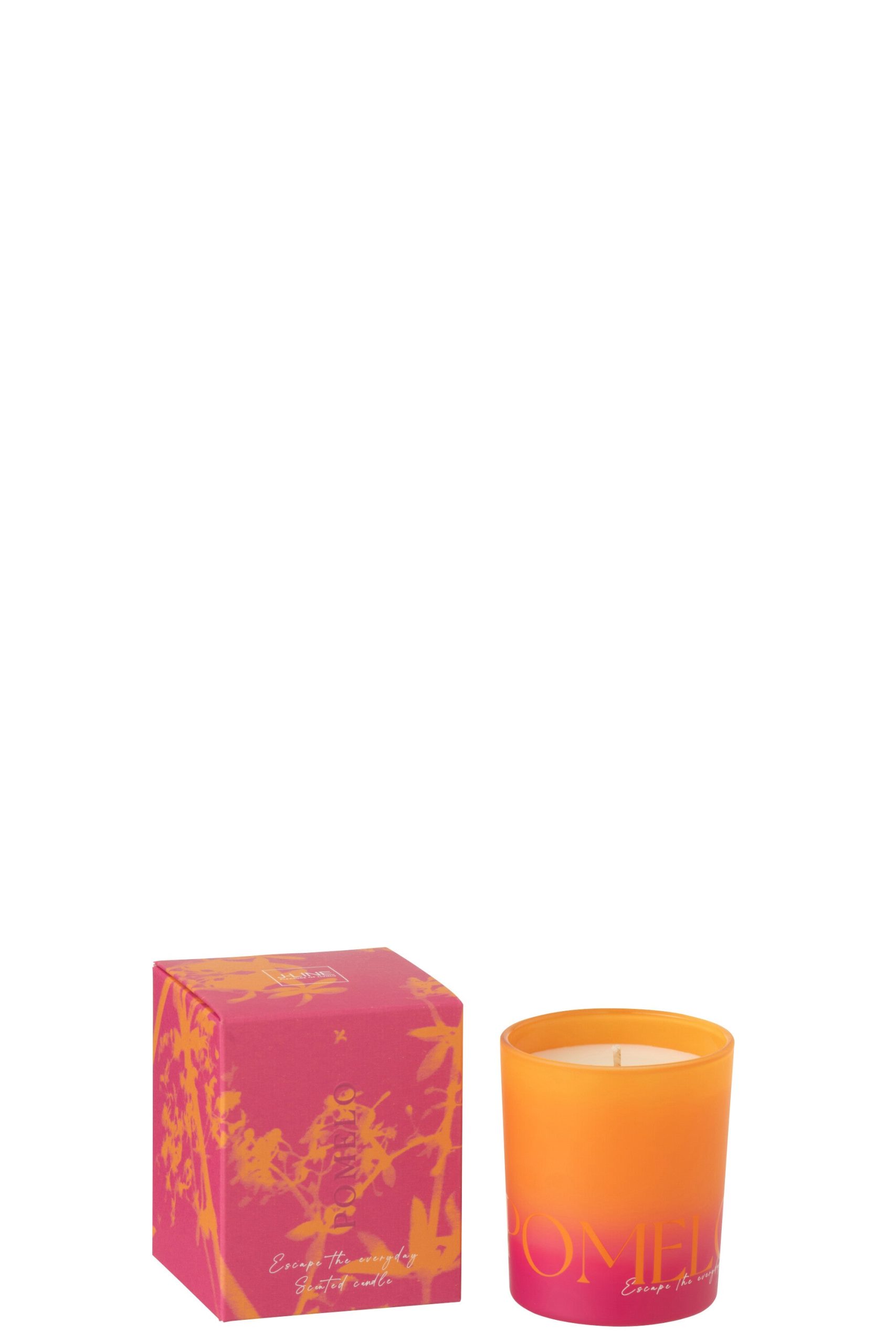 J-Line geurkaars Oasis - Summer In The Air - glas - oranje/roze - smal