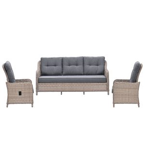 Garden Impressions loungeset – Nova vintage willow – 3-delig – verstel Garden Impressions loungeset – Nova vintage willow – 3-delig – verstel