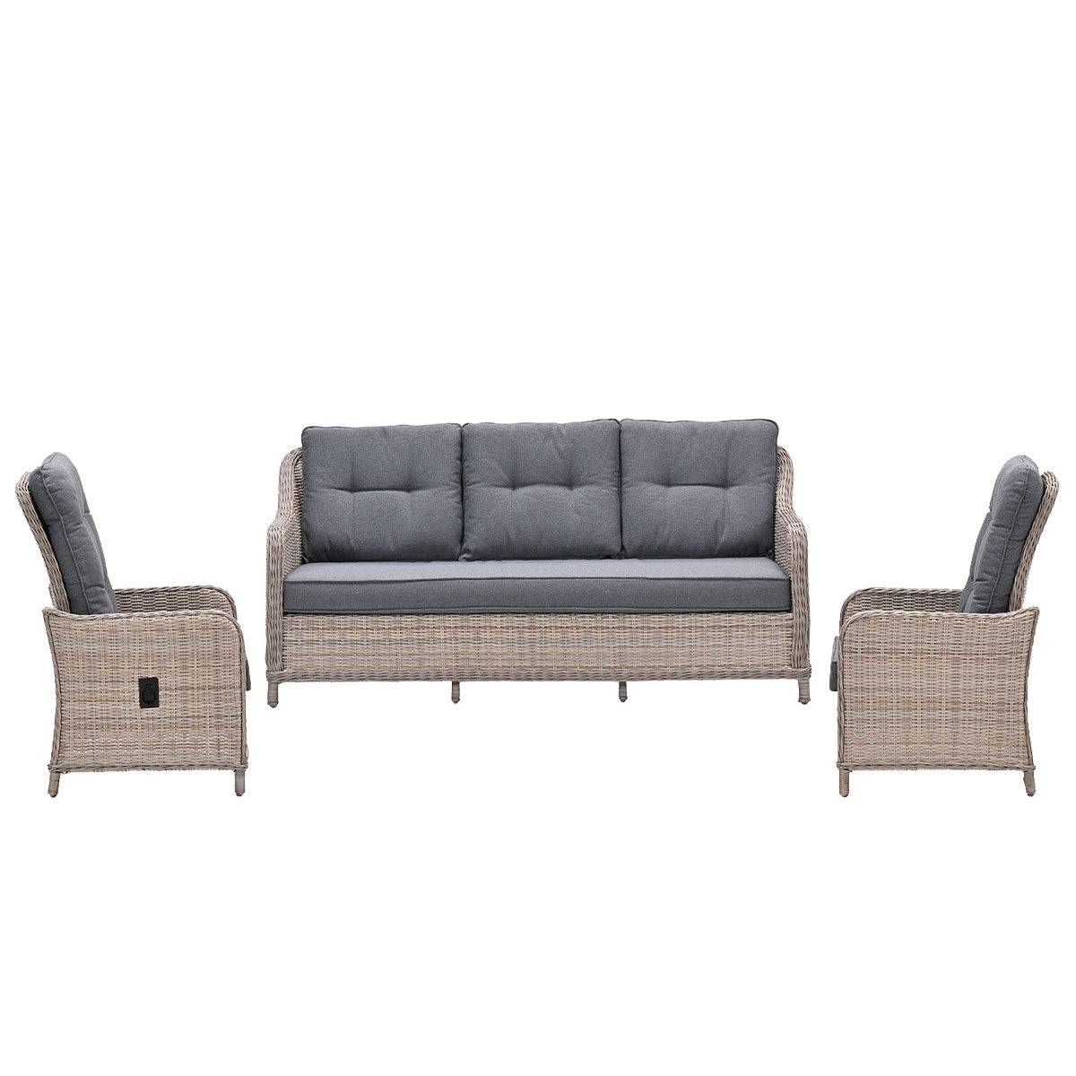 Garden Impressions loungeset - Nova vintage willow - 3-delig - verstel