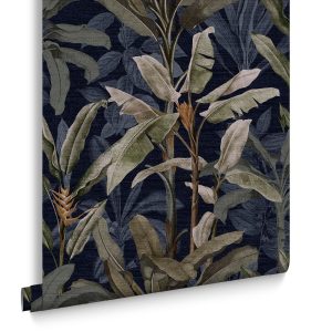 Graham & Brown Vliesbehang – Borneo Midnight – 10mx52cm Graham & Brown Vliesbehang – Borneo Midnight – 10mx52cm