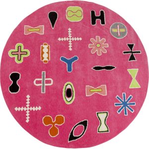 Kare Design Vloerkleed Glyph Ø200cm roze Kare Design Vloerkleed Glyph Ø200cm roze