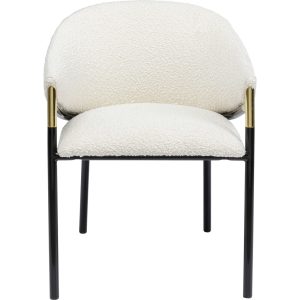 Kare Design Stoel met armleuningen Boulevard Boucle creme Kare Design Stoel met armleuningen Boulevard Boucle creme