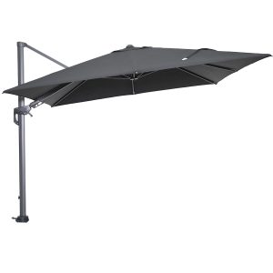 Garden Impressions zweefparasol Hawaii zwart kleur doek 3×3 m incl 90 Garden Impressions zweefparasol Hawaii zwart kleur doek 3×3 m incl 90