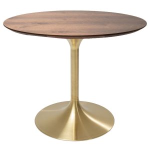 Kare Design Eettafel Invitation walnoot en goud Kare Design Eettafel Invitation walnoot en goud