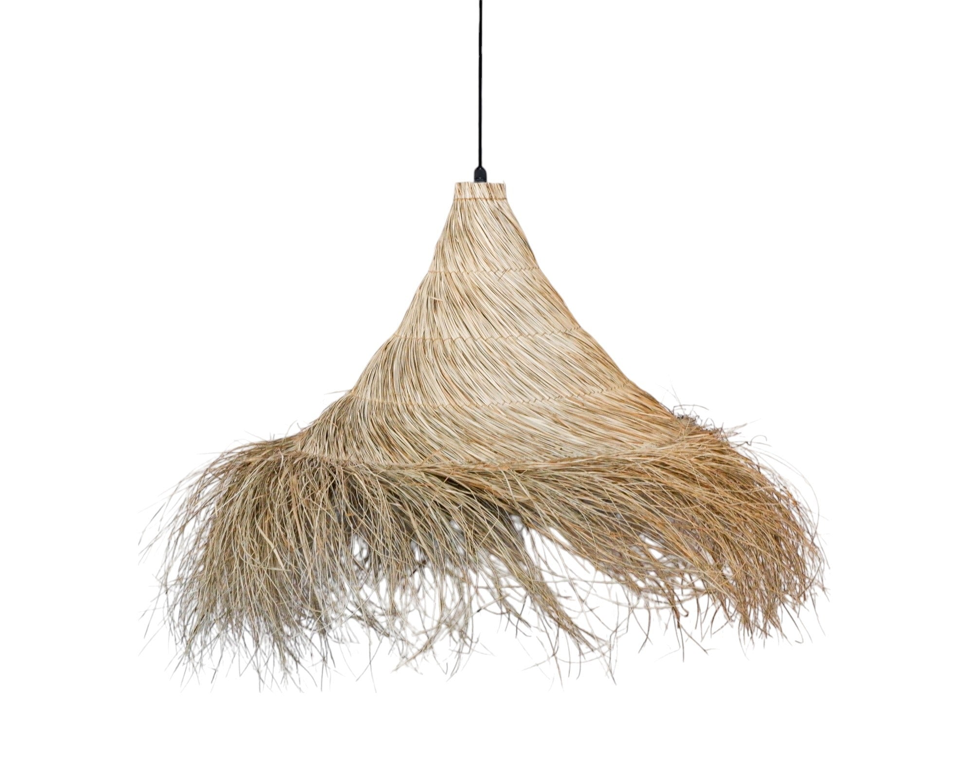 Grote Raffia Hanglamp Ø110 cm – Handgemaakte Boho Plafondlamp van Natu