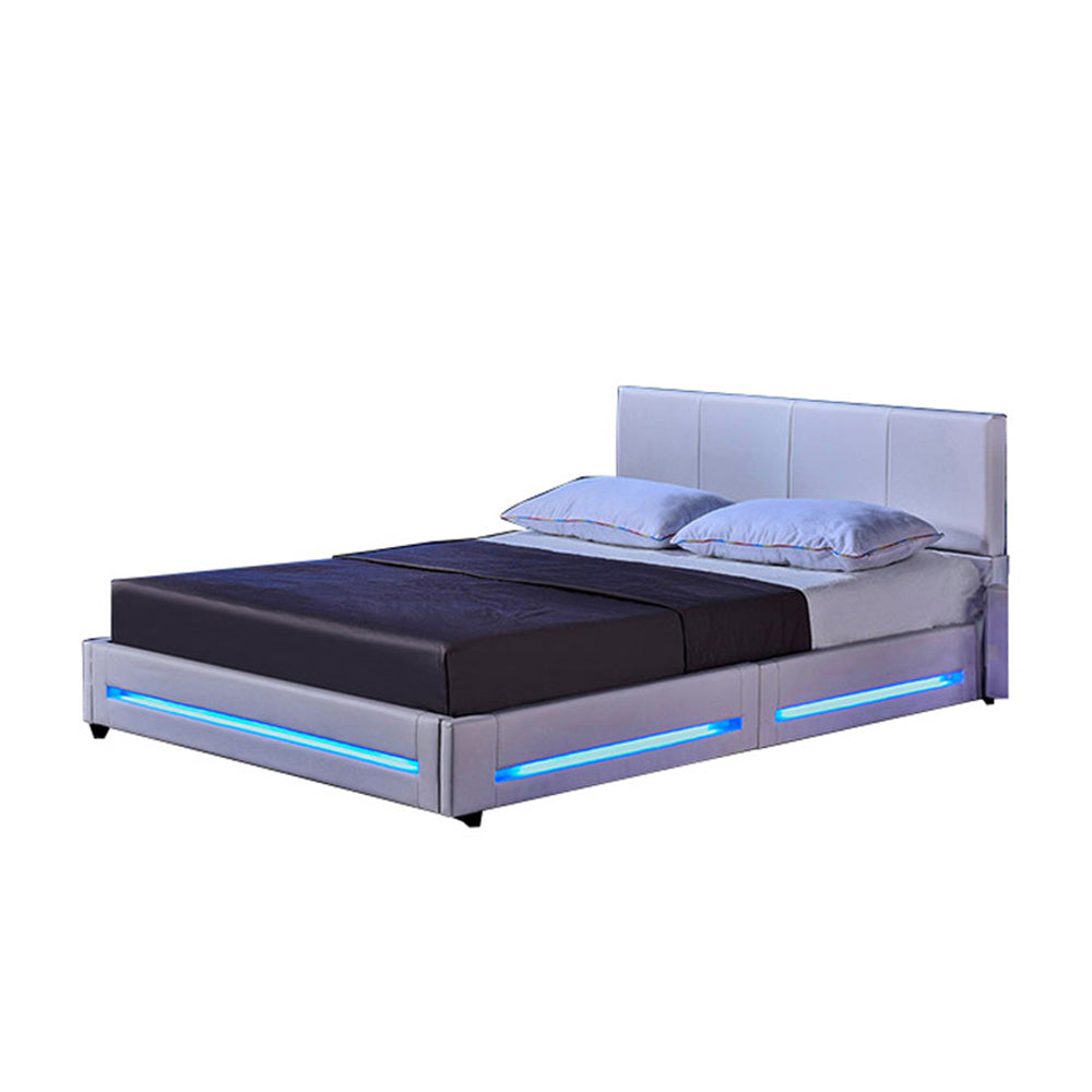 Home Deluxe LED bed ASTEROID Wit 140 x 200 cm