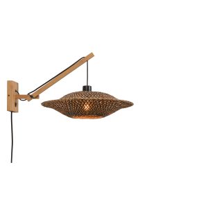 GOOD&MOJO wandlamp Bali – bruin – Ø44cm