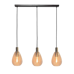 Freelight hanglamp Dorato – 3 lichts – 110 x 150 cm – zwart goud Freelight hanglamp Dorato – 3 lichts – 110 x 150 cm – zwart goud