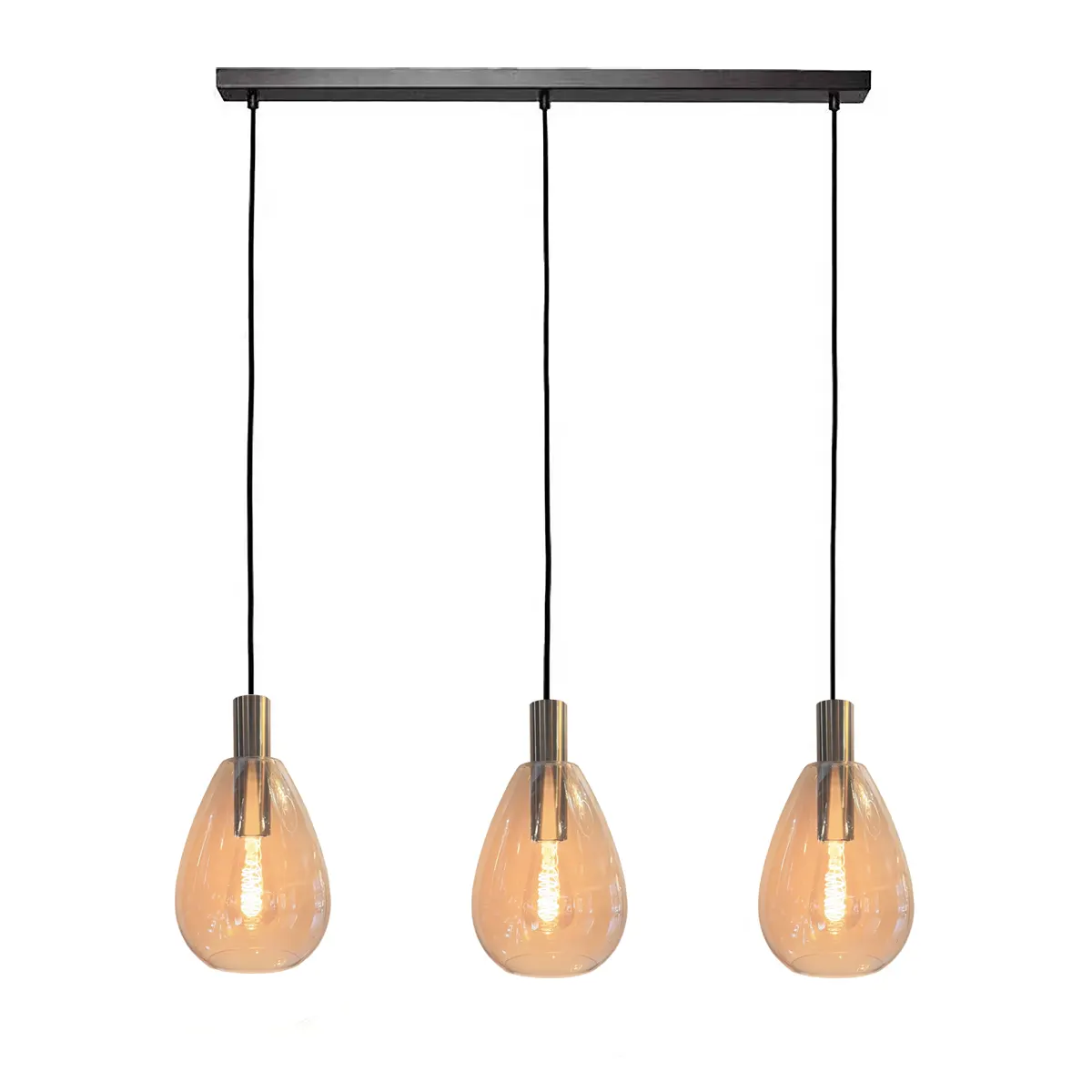 Freelight hanglamp Dorato - 3 lichts - 110 x 150 cm - zwart goud