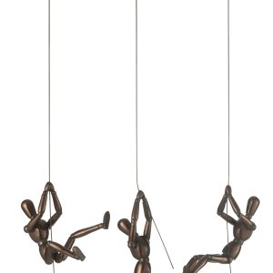 J-Line figuur Hangende – polyresin – bruin – 3 stuks J-Line figuur Hangende – polyresin – bruin – 3 stuks