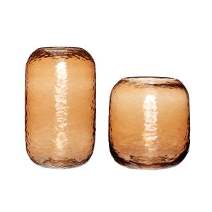 Hübsch vazen Texture – glas – ø17xh19, ø17xh30cm