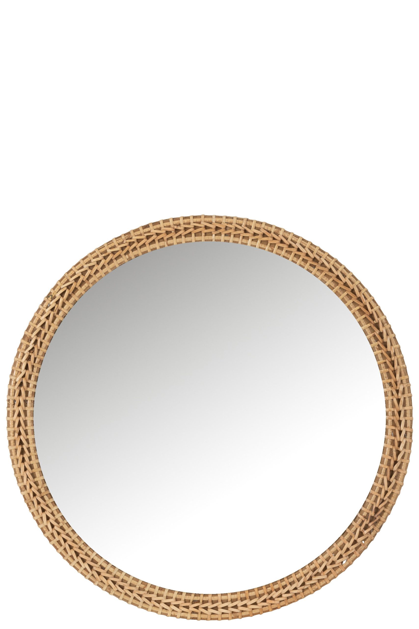 J-Line spiegel Rond - spar/glas - naturel - Ø 75 cm