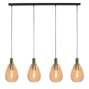 Freelight hanglamp Dorato – 4 lichts – 126 x 150 cm – zwart goud Freelight hanglamp Dorato – 4 lichts – 126 x 150 cm – zwart goud