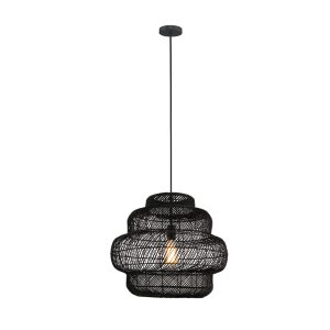 HOME DELUXE Hanglamp van rotan SIA – Zwart HOME DELUXE Hanglamp van rotan SIA – Zwart