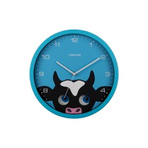 Karlsson wandklok Peekaboo Cow – blauw – Ø30.8cm Karlsson wandklok Peekaboo Cow – blauw – Ø30.8cm