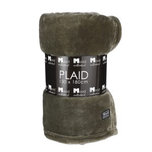In The Mood Collection Famke Fleece Plaid – L180 x B130 cm – Donkergro