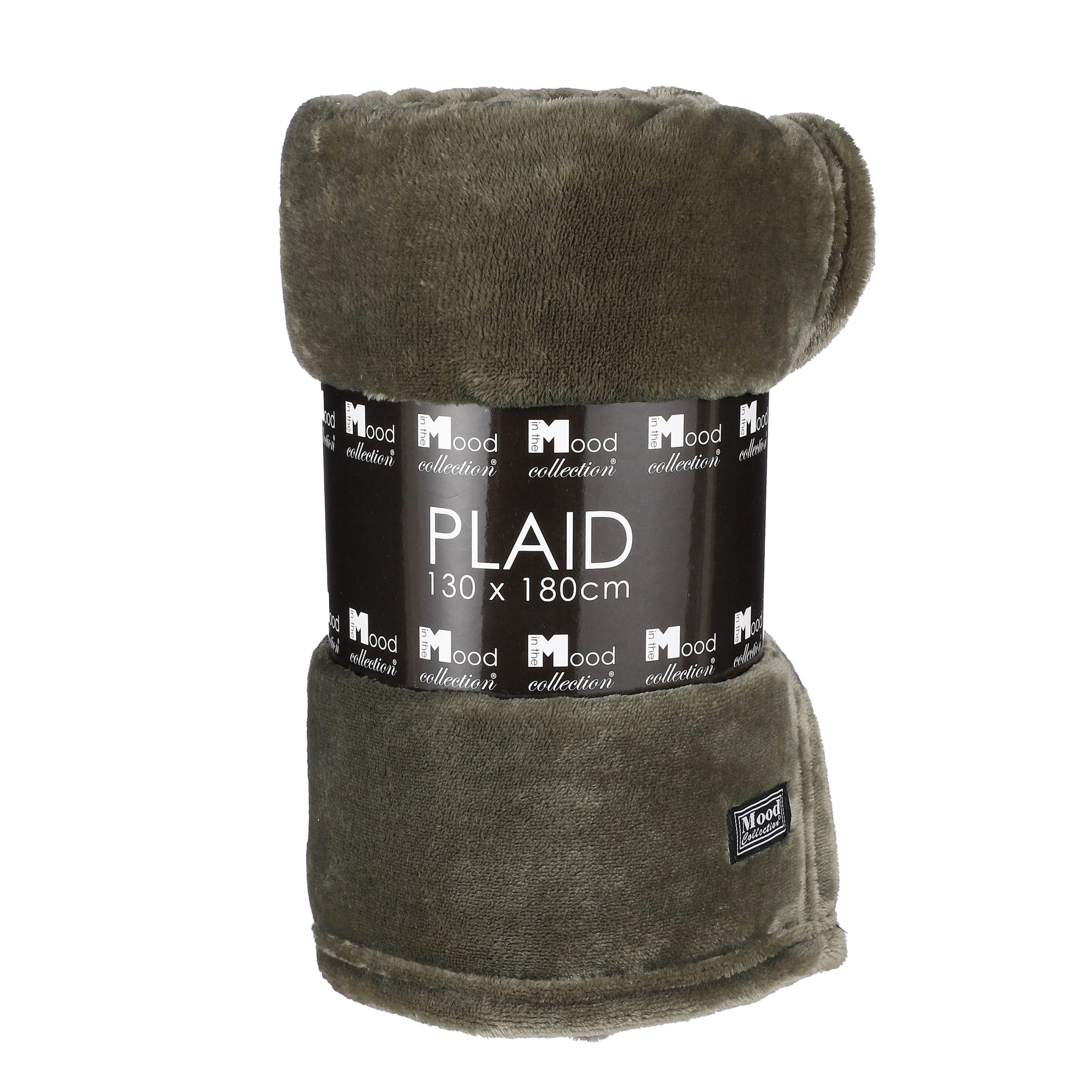 In The Mood Collection Famke Fleece Plaid - L180 x B130 cm - Donkergro