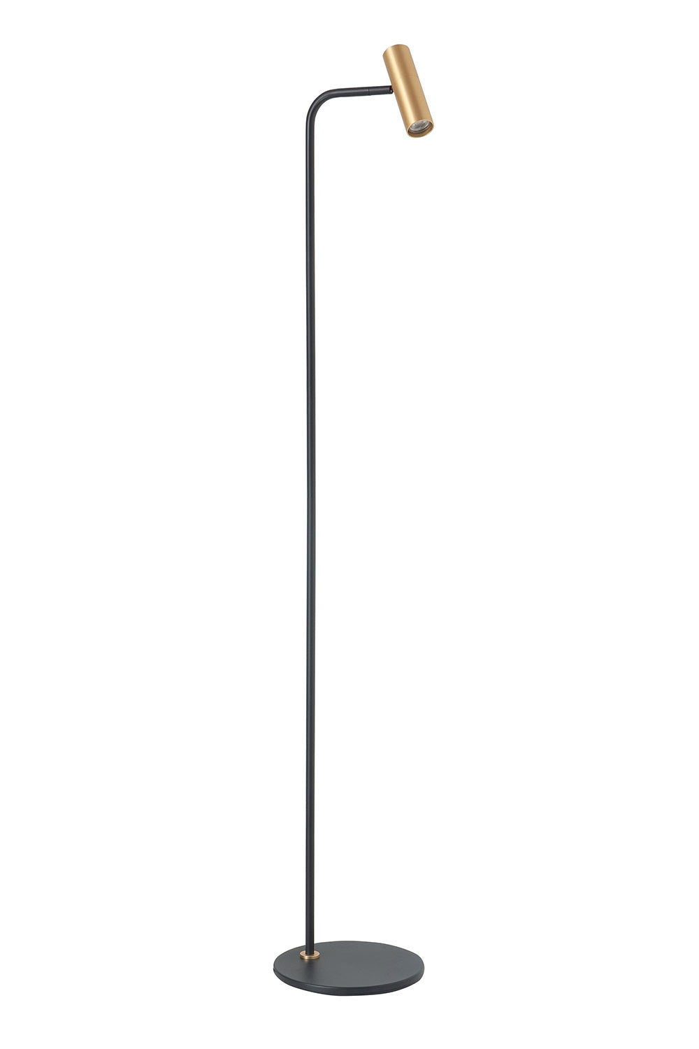 Highlight vloerlamp Trend - 1 lichts - 30 x 132 cm - zwart goud
