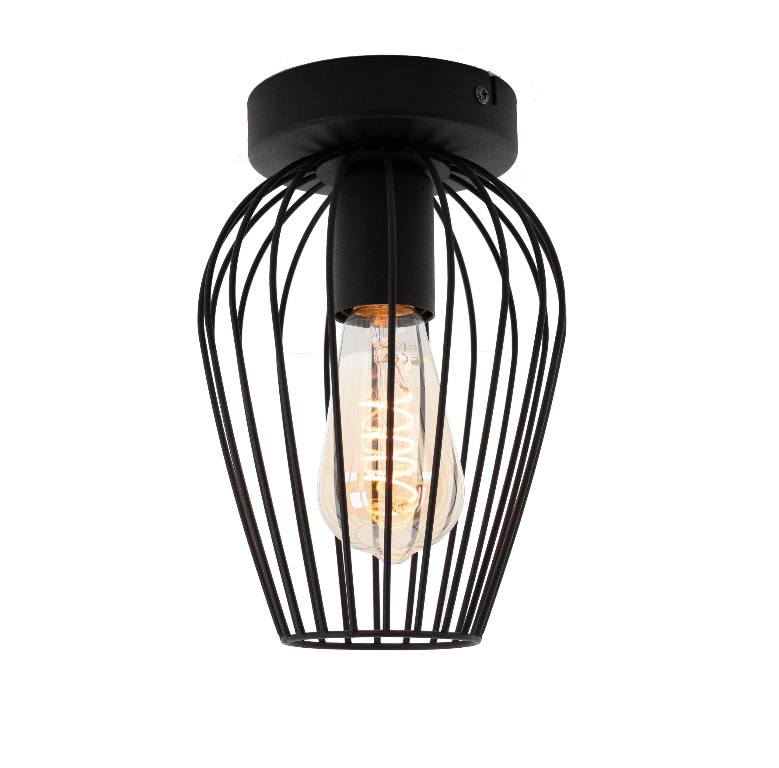 EGLO plafondlamp Newtown - e27 - staal - zwart