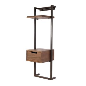 Giga Living Nachtkastje Air Solid Xs – Bruin Hout – 30x30x100cm