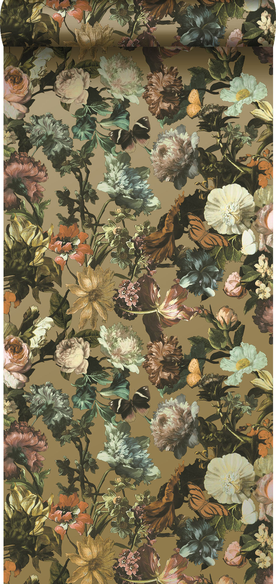 ESTAhome behang bloemen goud - 53 cm x 10.05 m - 139595