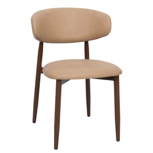 Giga Meubel Eetkamerstoel Alexia – Beige/Walnoot – PU Leer – Set van 2 Giga Meubel Eetkamerstoel Alexia – Beige/Walnoot – PU Leer – Set van 2