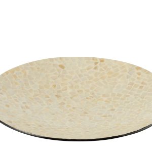 J-Line plateau Nuye Rond plateau – dienblad – karton – creme J-Line plateau Nuye Rond plateau – dienblad – karton – creme